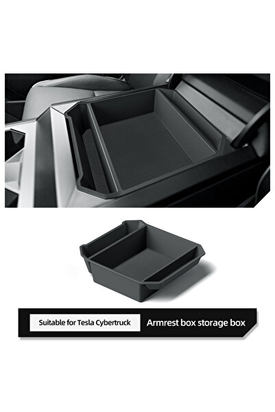 Choice Black 1pcs For Tesla Cybertruck Car Center Cole Armrest Box Storage Bo...