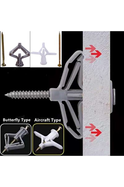 Choice3 طقم تثبيت ألواح الجبس البيضاء، 100 قطعة (50/100 قطعة)، مع براغي، للتث...