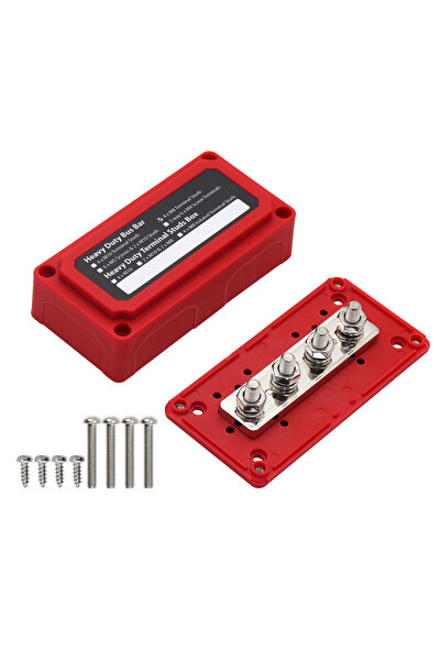 Choice3 M8-Red DC 48v 300A 4Terminal M8 M10 Studs Busbar Power Distribution B...