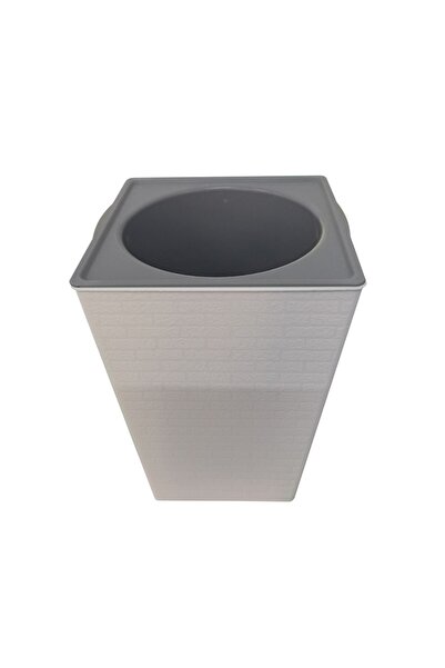 Choice1 One Size White Large Flowerpot Imitation Metal Plastic Tall Planter G...