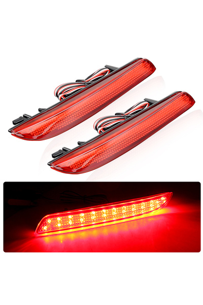 Choice1 مصباحان خلفيان للسيارة بعدسة حمراء، عاكس ضوء الفرامل بتقنية LED لهوند...