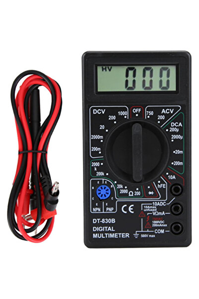 Choice جهاز قياس رقمي متعدد الوظائف أسود اللون، DT-830B، جهاز قياس رقمي محمول...