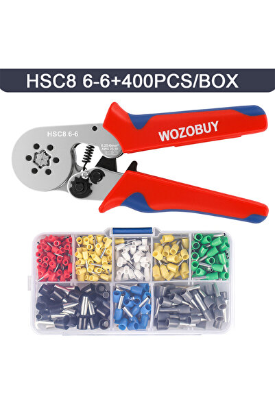 Choice8 أداة تجعيد أطراف الأسلاك HSC8 6-6 (400 قطعة) - كماشة تجعيد كهربائية H...