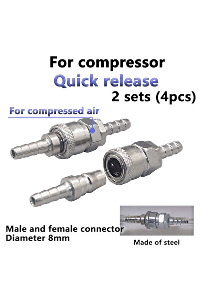 Choice SH20-PH20 4 قطع وصلة هوائية فولاذية لخرطوم خط الهواء، موصل ضاغط هواء، ...