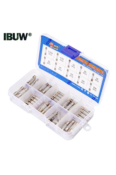 Choice 50pcs 5x20mm Ceramic Tube Fuse Assorted Kit Amp 0.25A 0.5A 1A 2A 3A 5A...