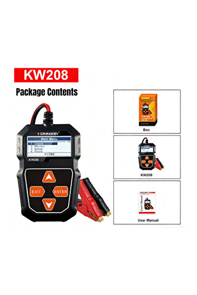 Choice KW208 KONNWEI KW208 12V Car Battery Tester 100 to 2000CCA Cranking Cha...