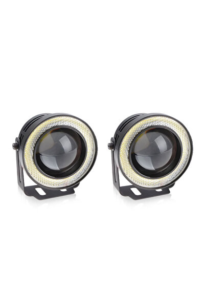 Choice 2.5inch White-2PC LED Auto 30W Car Driving DRL Fog Lights COB Angel Ey...