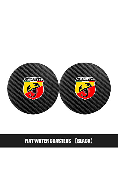 Choice FIAT For Abarth 2Pcs Car Coaster Cup Holder Pads Non-Slip Mats Accesso...