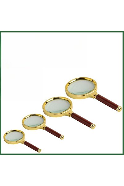 Choice عدسة مكبرة يدوية ذهبية عالية الوضوح بقطر 60 مم، مزودة بإضاءة عالية الت...