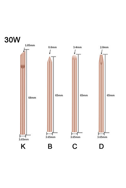 choice2 رؤوس لحام خارجية A1 (4 قطع) رؤوس لحام نقية B C D K بقدرات 30 واط، 40 ...