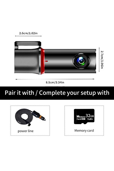Choice3 كاميرا سيارة عالية الدقة 6 ميجابكسل مع واي فاي، تدعم بطاقة ذاكرة 32 ج...