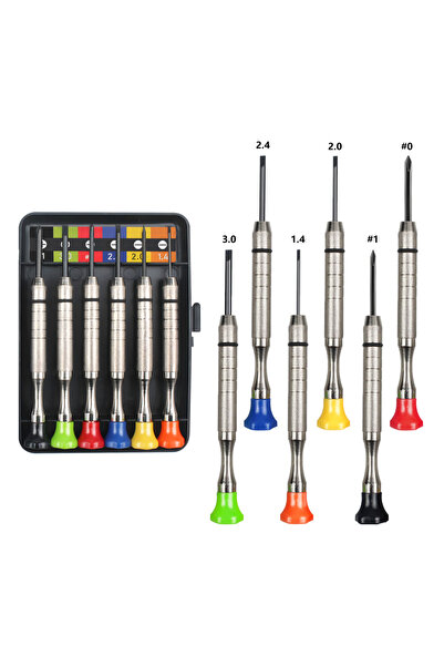 Choice A 6-piece set of 3 flat-head and 3 Phillips micro-head mini screwdrive...