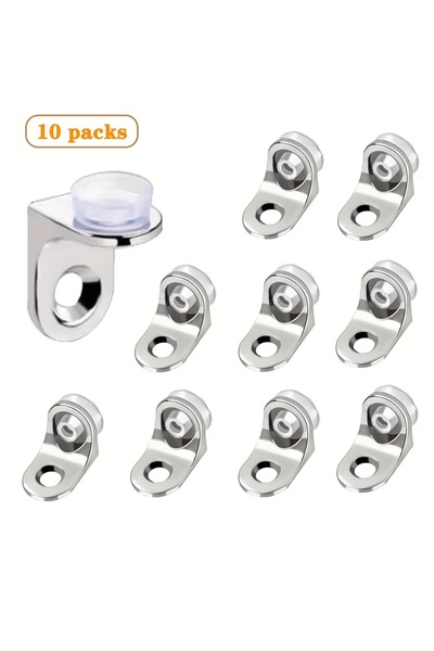 Choice1 10 قطع من سبائك معدنية مزودة بدعامة تثبيت بأكواب شفط، دعامة زاوية لتر...