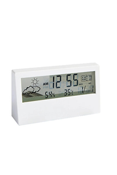 Choice WHITE LED Thermometer Thermo-Hygrometer Multifunction Electronic Clk T...