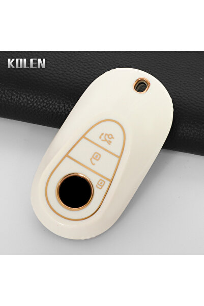 Choice3 GE-White only case TPU Car Key Case Cover Shell Fob For Mercedes Benz...
