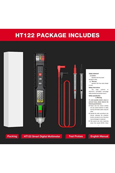 Choice HT122 HABOTEST HT122 Digital Pen Type Multimeter DC AC Voltage Tester ...