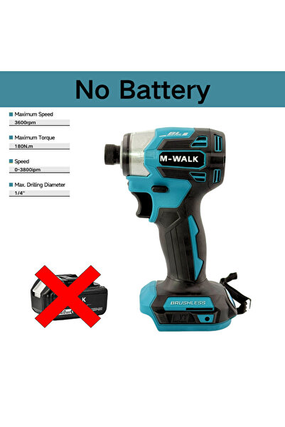 Choice مفك براغي كهربائي لاسلكي M-WALK 18 فولت بدون بطارية، عزم دوران 180 نيو...