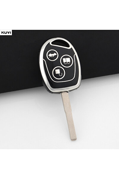 choice2 Black only case TPU Car Key Case Cover Shell For Ford Fus Fiesta Fusi...