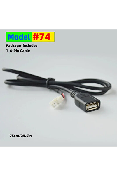 Choice كابل USB بـ 6 دبابيس، موصل سلكي لمشغل الوسائط المتعددة QXNY، واجهة USB...