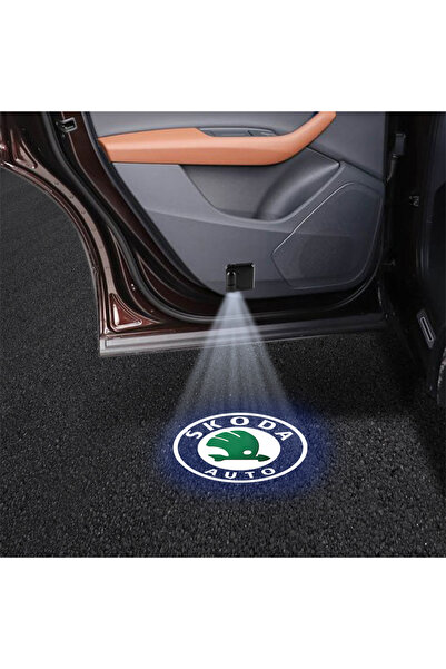 Choice1 مصابيح بروجكتور LED لأبواب سيارات سكودا (قطعة واحدة) - مصابيح ترحيبية...