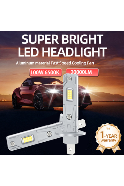 Choice H1 2X 20000LM H1 H4 LED Headlight Bulb Mini H7 H8 H9 H11 9005 HB3 9006...