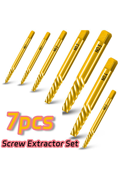 Choice 7pcs 7PCS Titanium Screw Extractor Set - Easy Out Tool for Removing St...