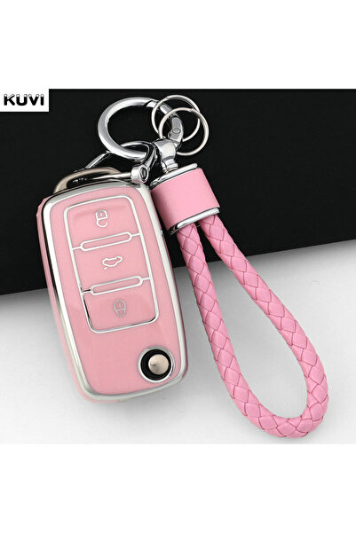 choice2 طقم غطاء حماية وردي اللون لمفاتيح السيارة من مادة TPU، مناسب لسيارات ...