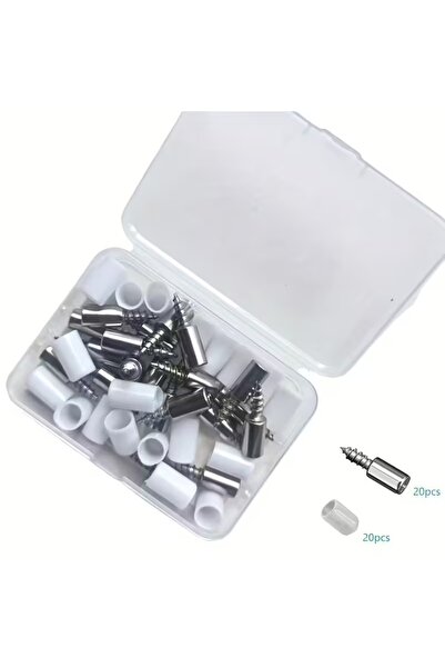 Choice 25mm M2.3 WHITE 40pcs Heavy-Duty Shelf Support Pins with Anti-Slip Sle...