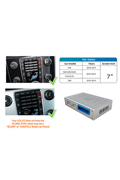 choice2 وحدة كاربلاي اللاسلكية الجديدة لسيارات فولفو 2010 (أندرويد أوتو) لسيا...