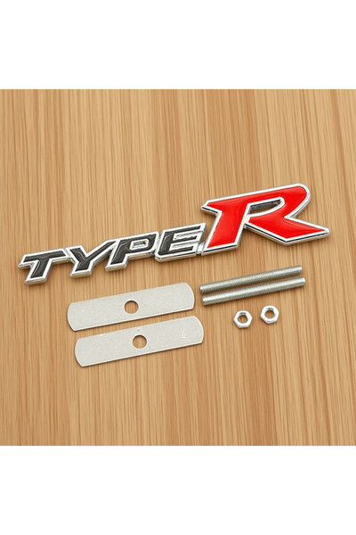 choice2 شعار Type R ثلاثي الأبعاد من سبيكة معدنية باللون الأسود والأحمر والفض...