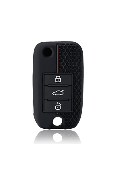 Choice black Silicone Car Key Case Cover Accessories Keychain Holder For MG M...