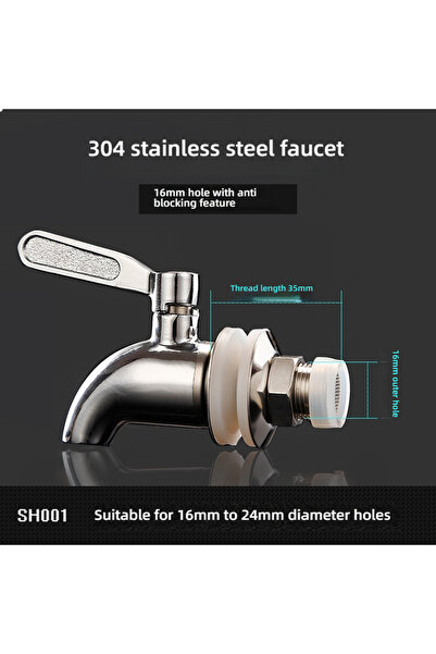 choice2 مجموعة أ: برميل نبيذ - مفتاح صمام - صنبور عصير من الفولاذ المقاوم للص...