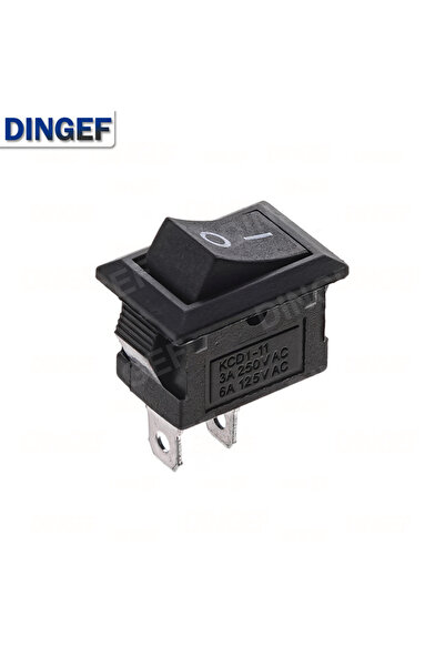 Choice5 10 قطع مفتاح تشغيل/إيقاف ثنائي القطب أسود، 10 قطع 3 أمبير 250 فولت KC...