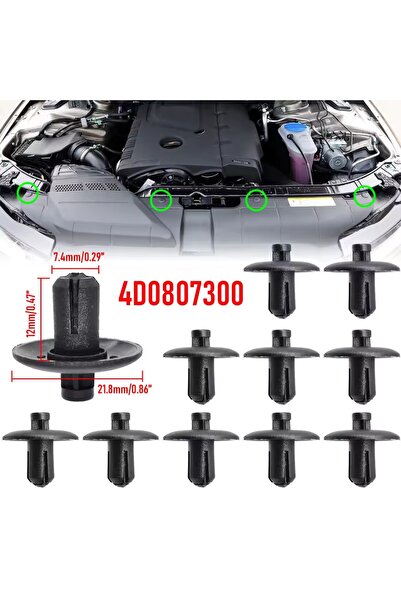 Choice 10PCS Car cover plate fixing clips for Audi A2 A4 A5 A8 Q3 Q5 S4 S5 S8...