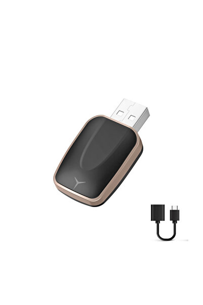 Choice محول كاربلاي لاسلكي 2 في 1 أسود وردي 2026، دونجل ذكي أندرويد أوتو، يدع...