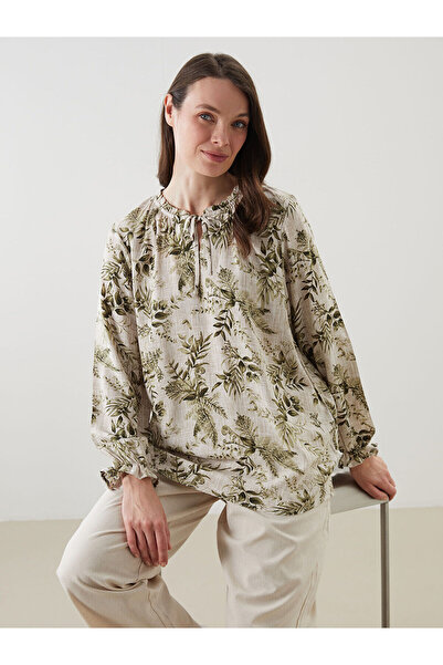 LC Waikiki Özmarka New Season Tie Neck Floral Women's Blouse