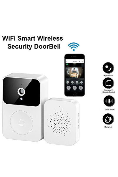 Choice1 White WiFi Video Doorbell 1080P HD Visual Wireless Smart Security Doo...