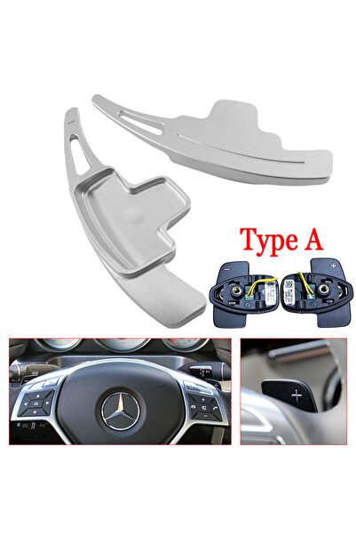 Choice1 مفتاح تبديل السرعات الفضي لعجلة قيادة سيارات مرسيدس بنز ML W166 GLK X...