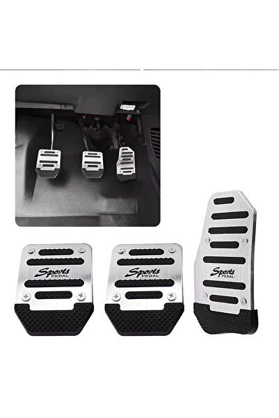 Choice1 طقم أغطية دواسات السيارة من الألومنيوم الفضي اليدوي، مناسب لناقل الحر...