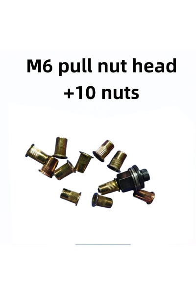 choice2 مجموعة أدوات يدوية بسيطة لتركيب صواميل برشام M6 مكونة من 11 قطعة، متو...