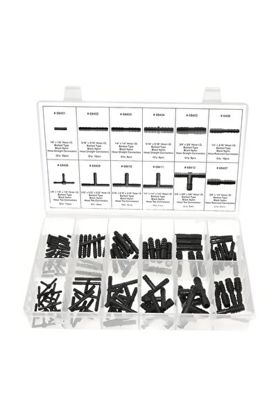 Choice مجموعة متنوعة من موصلات خراطيم السيارات السوداء، 113 قطعة، موصلات بلاس...