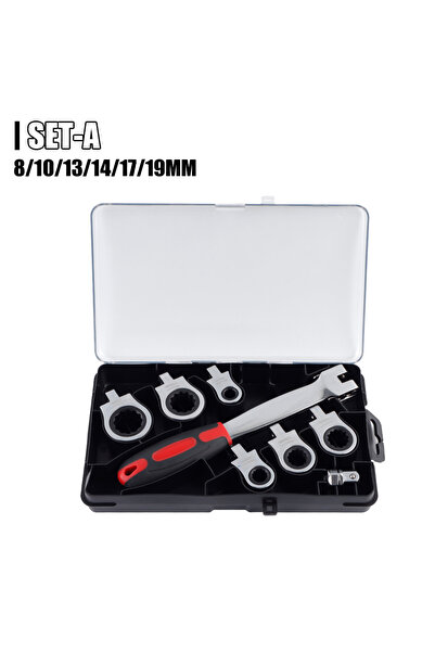Choice SET-A 6-In-1 Ratchet Wrench Set, With Interchangeable Wrench Heads In ...