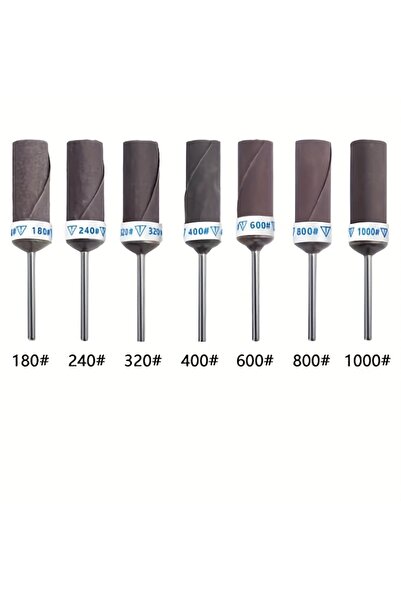 choice2 7pcs 7pcs 80-1000 Grain Sandpaper Sticks 2.35mm Shank Cylindrical San...