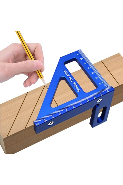 Choice1 مربعات ومنقلة زرقاء اللون لأعمال النجارة، مثلثات مشطوفة الحواف مصنوعة...