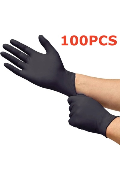 Choice11 قفازات نتريل سوداء للاستخدام مرة واحدة، مقاس متوسط، 100 قطعة، متوفرة...