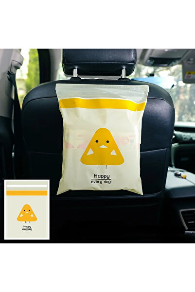 choice2 15pcs Yellow Car Trash Bag Disposable Self-Adhesive Garbage Can for A...