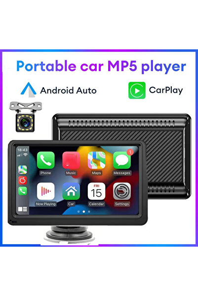 Choice شاشة 7 بوصة مع كاميرا خلفية، تدعم نظام أندرويد أوتو، شاشة سيارة محمولة...