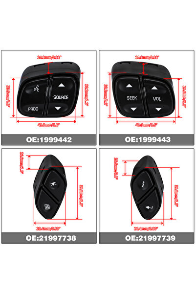 Choice For Chevy Silverado Steering Wheel Regulator Buttons for GMC Yukon Hum...