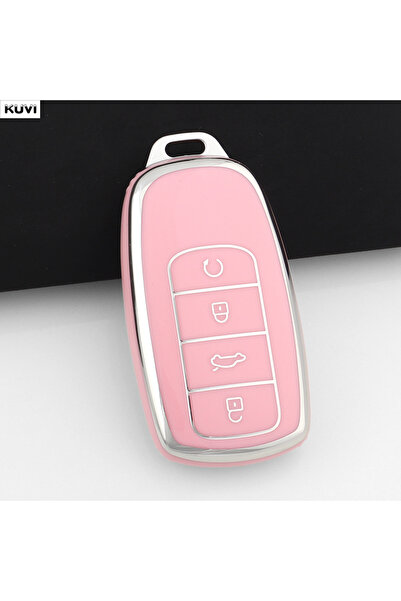 Choice3 Pink Fashion TPU Car Remote Key Case Cover Shell For Chery Tiggo 8 Pr...