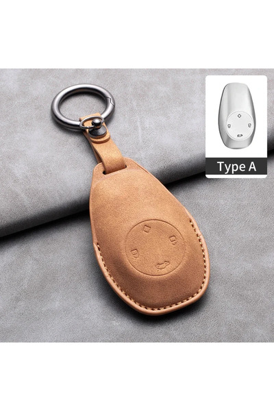 Choice13 Yellow A1 Leather Car Remote Key Case Cover for Leapmotor T03 S01 C1...